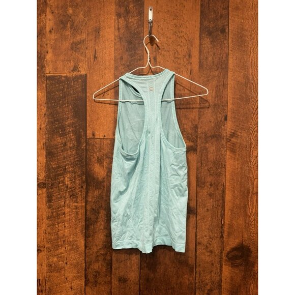 Lululemon Swiftly Tech High Neck Racerback Tank Blue Size 4 EUC - Picture 2 of 3